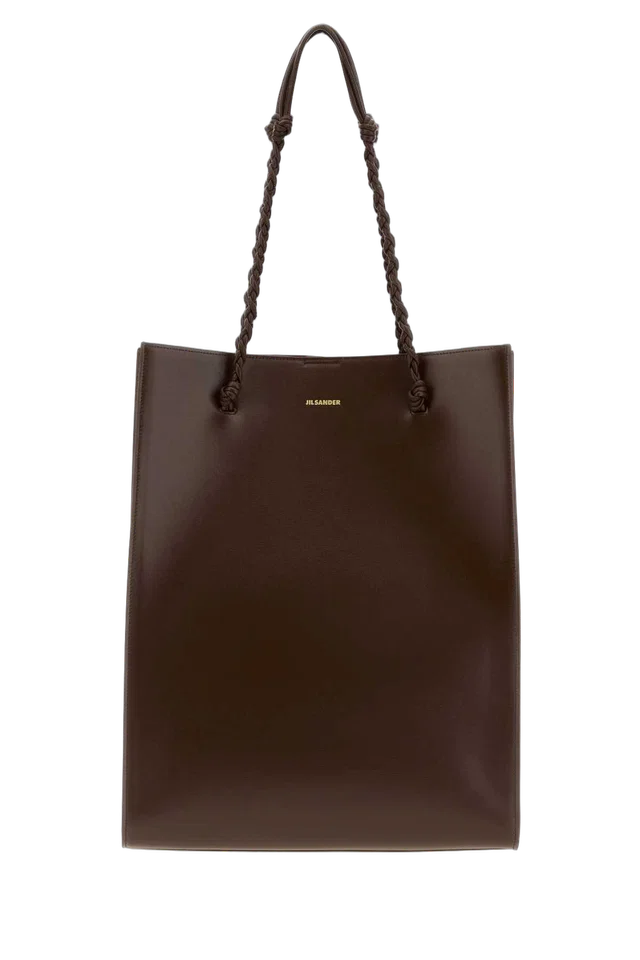 Jil Sander Leather Tote Bag — Brown in Brown Leather from HEWI