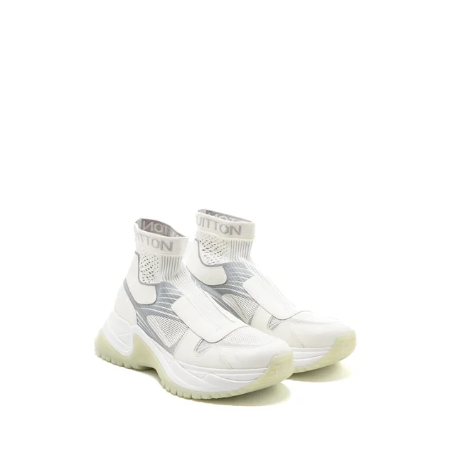 Louis Vuitton Size 7.5 High Top Chunky Sneakers in Leather from EMIER