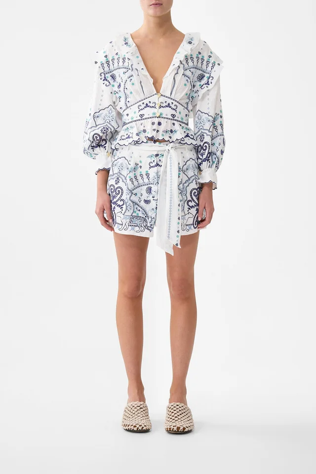 Camilla eBoutique V-NECK BLOUSE WITH RUFFLE DETAILS ALL ABOUT THAT LACE from CAMILLA, photo 1 of 1