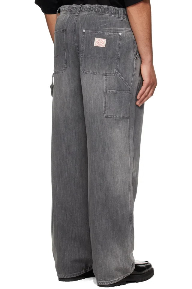 WOOYOUNGMI Black Lightweight Banding Jeans, photo 3 of 4 from SSENSE