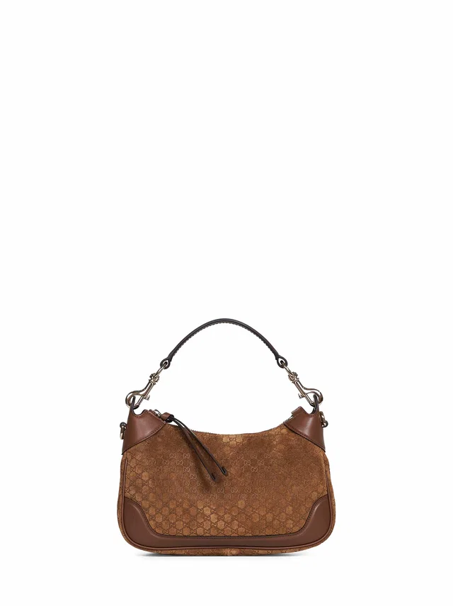 Gucci Gg Suede Shoulder Bag — Brown Calf Leather in Brown Calfskin from HEWI