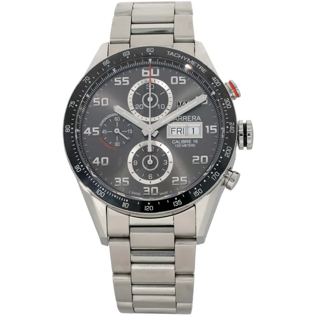 TAG Heuer Carrera CV2A1U 43mm Stainless Steel Watch from H&T