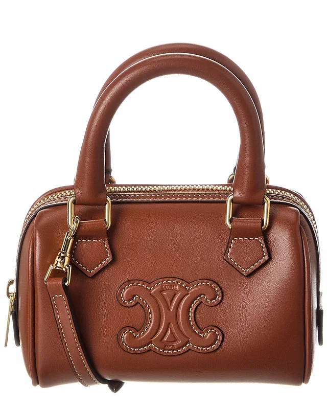 CELINE Mini Leather Boston Bag in https://asset1.ruecdn.com/images/sw/111142/1111428311_RLSW_brown.jpg, image 1 of 1 from Gilt