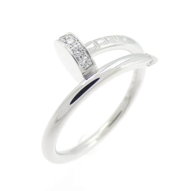 Cartier Juste Un Clou Small 750 White Gold Diamond Ring Size 47 in White from LuxUness