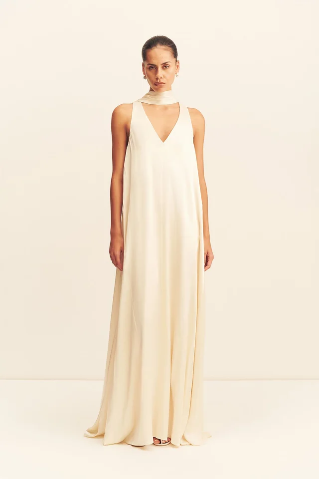 Shona Joy LA LUNE SCARF PANELLED MAXI DRESS - CREAM from Shona Joy, photo 1 of 1