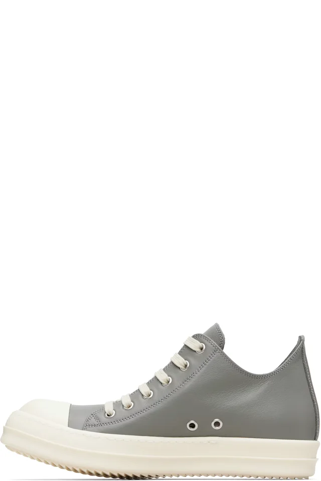 Rick Owens Gray Temple Low Sneakers, photo 3 of 3 from SSENSE