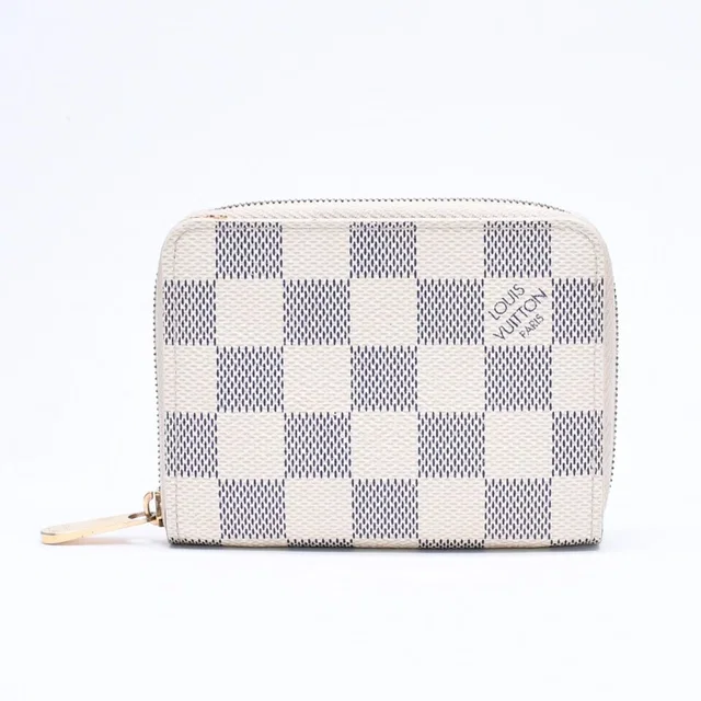 Louis Vuitton Zippy Coin Purse Damier Azur in Leather from The Reluxe