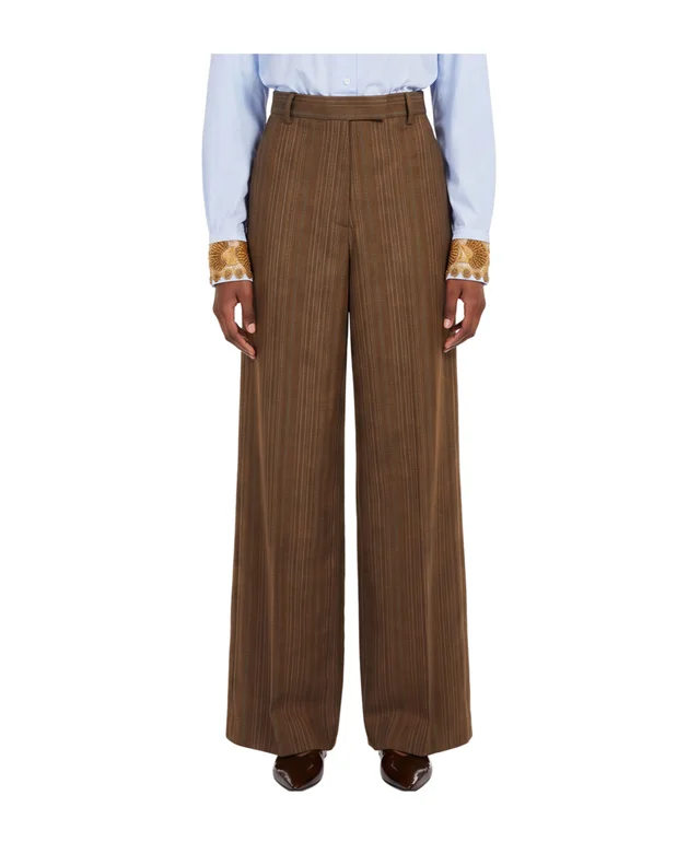Dries Van Noten Striped Wide Leg Pants, photo 3 of 4 from SENSER