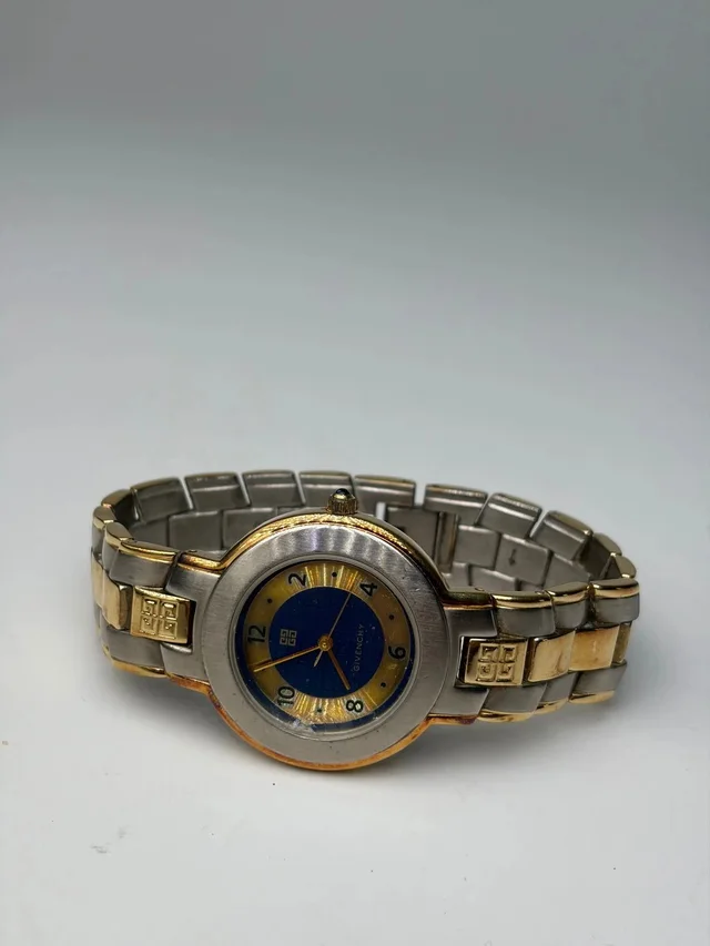 Givenchy Vintage Stainless Steel Bracelet Watch Gold Blue in multicolor from Grailed