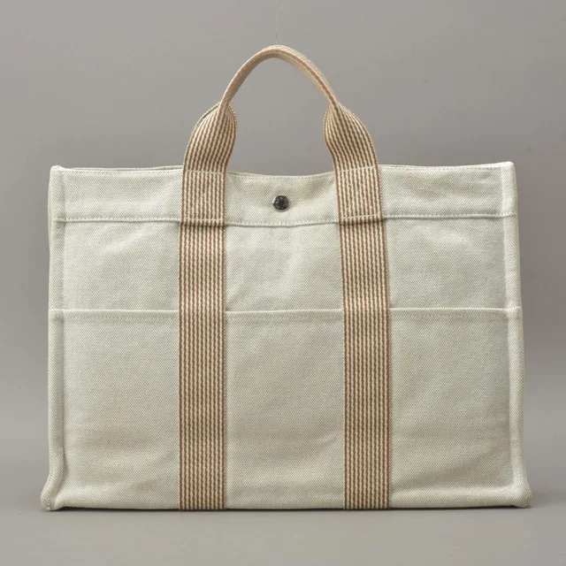 Hermès New Fourre Tout MM Tote Canvas Beige Brown in Brown Canvas from The Reluxe, photo 2 of 2