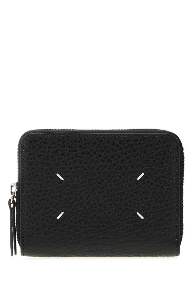 Maison Margiela Around Wallet — Black in Black Leather from HEWI