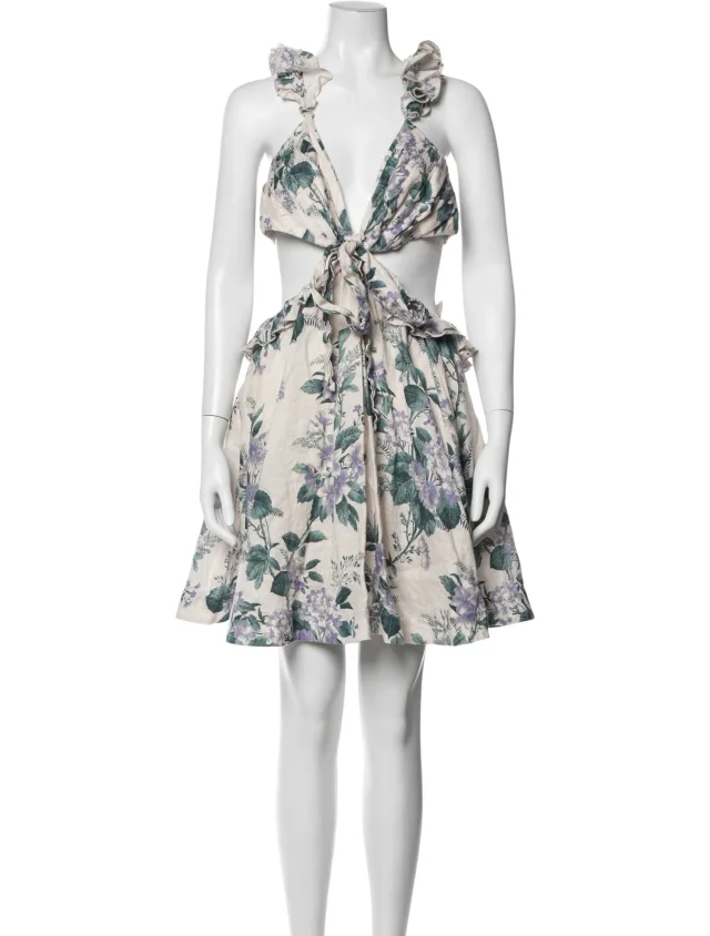 Zimmermann Linen Mini Dress in green from The RealReal
