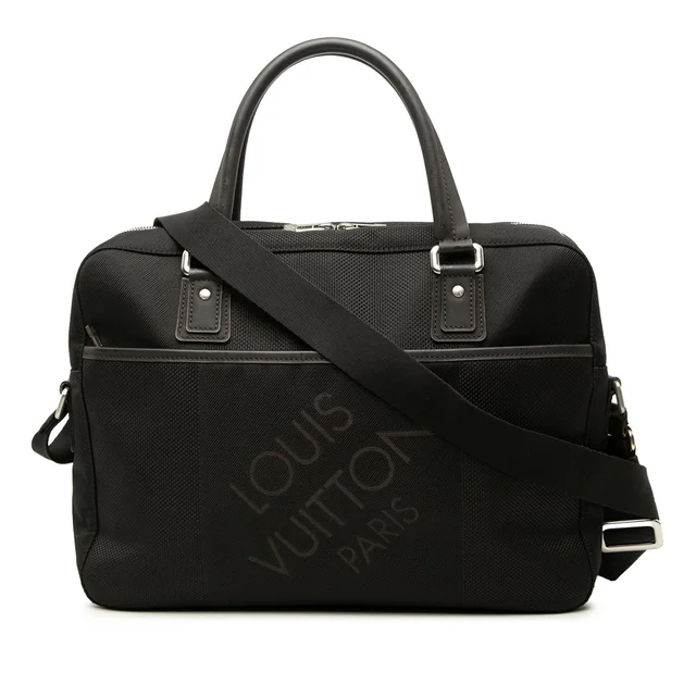 Black Louis Vuitton Damier Geant Yack Business Bag in Black Canvas from Designer Revival, photo 1 of 1