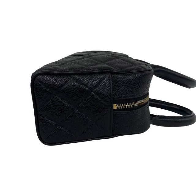 Chanel Caviar Mini Boston Handbag in Black Caviar leather from LuxUness, photo 6 of 10