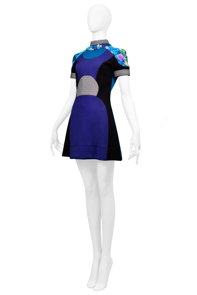 Balenciaga Neoprene Scuba Dress 2003 in Woven leather from Resurrection Vintage, photo 5 of 7