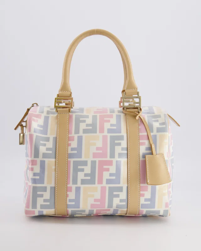 Fendi Monogram Forever Bauletto Bag in Pastel Multi-Colour Leather in Leather from Sellier