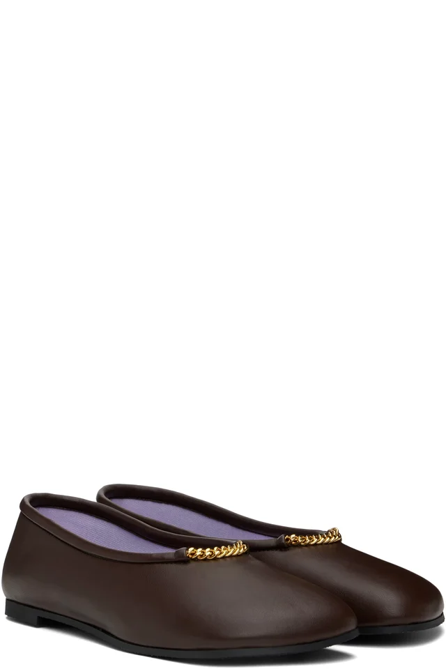 Stella McCartney Brown Ryder Ballerina Flats, photo 4 of 4 from SSENSE
