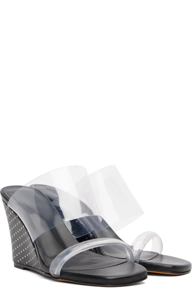 Maryam Nassir Zadeh Black Olympia Wedge Heeled Sandals, photo 4 of 5 from SSENSE