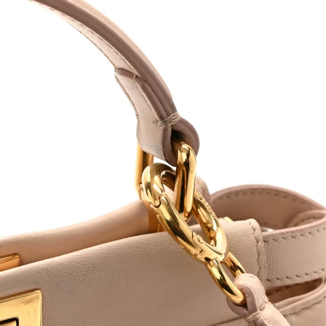 Fendi Nappa Mini Peekaboo Iconic Satchel Rosa Plaster in Nappa leather from FASHIONPHILE, photo 15 of 17
