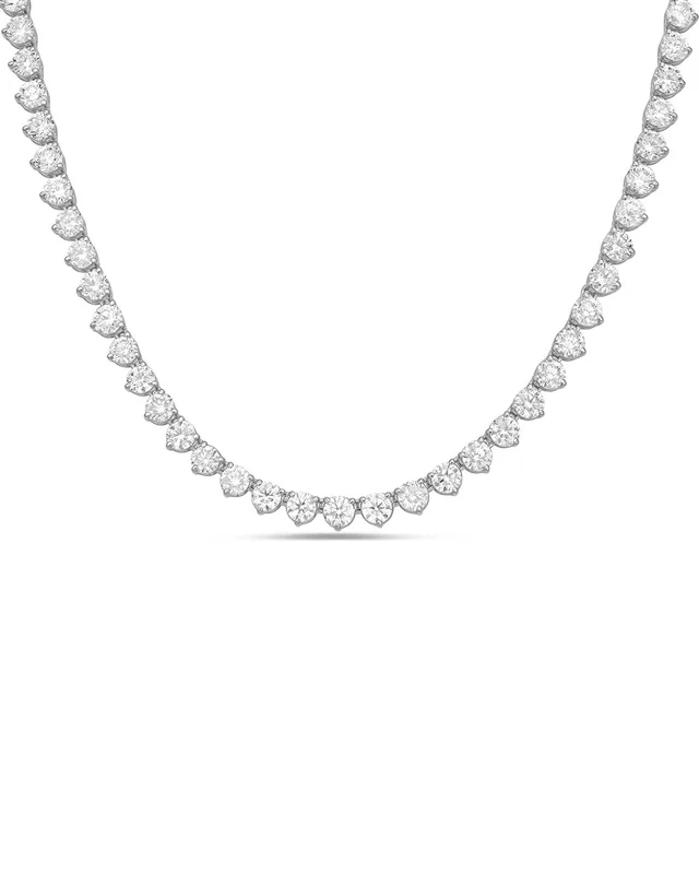 Diana M Lab Grown Diamonds Diana M. 14K 7.00 ct. tw. Lab-Grown Diamond Three-Prong Tennis Necklace, image 1 of 1 from Gilt