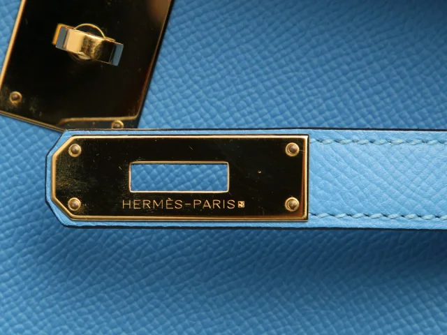 Hermès Blue Paradis Epsom Kelly 28 in Blue Epsom leather from Ann's Fabulous Finds, photo 10 of 11