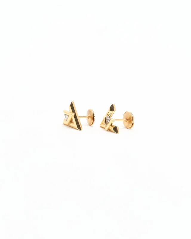 Louis Vuitton Volt Stud, 18kt Yellow Gold And Diamond in Yellow from A Retro Tale, photo 3 of 4