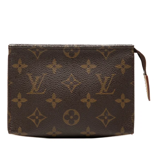 Brown Louis Vuitton Monogram Toiletry Pouch 15 in Brown Coated canvas from Designer Revival