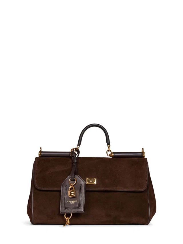 Dolce & Gabbana Top Handle Bag — Brown Calf Leather in Brown Calfskin from HEWI