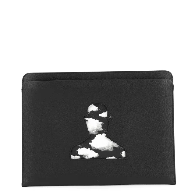 Delvaux Pochette Trompe-l'oeil BlackAB0654AFL0AVKPA Leather in Leather from GALLERY RARE