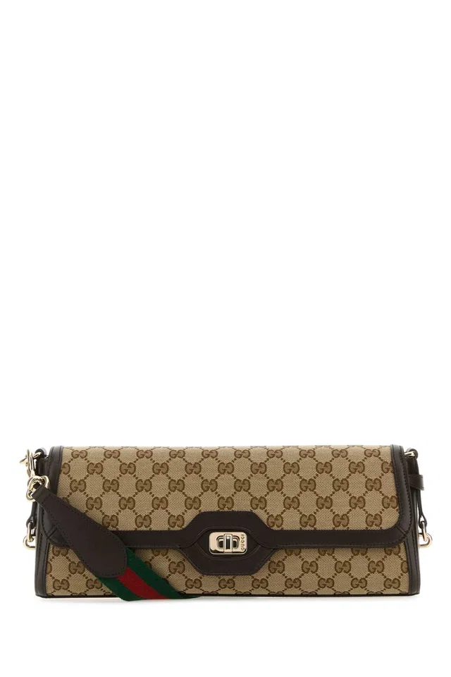 Gucci Luce Shoulder Bag — Beige in Beige Coated canvas from HEWI