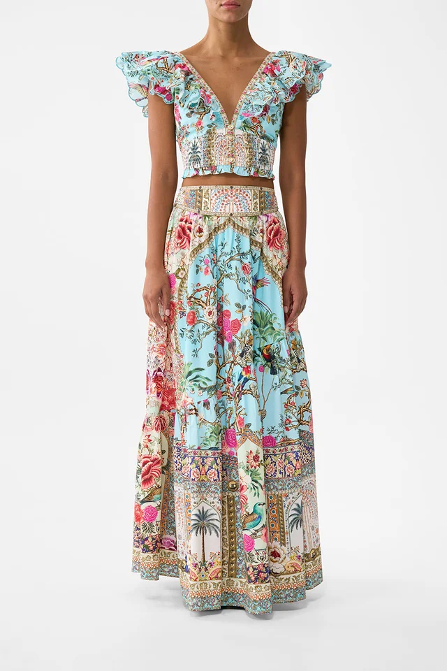 Camilla eBoutique DEEP V-FRILL SHORT SLEEVE TOP SULTANS AND QUEENS from CAMILLA, photo 1 of 1
