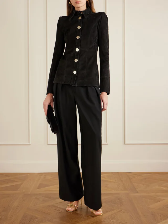 GALVAN Suede jacket in Black, photo 2 of 2 from NET-A-PORTER (Canada)