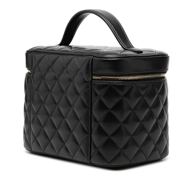 Black Chanel CC Quilted Lambskin Vanity Bag in Black Lambskin from Designer Revival, photo 2 of 2