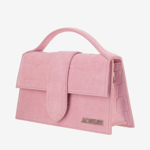 Jacquemus Top Handle Bag — Pink Suede in Pink Suede from HEWI