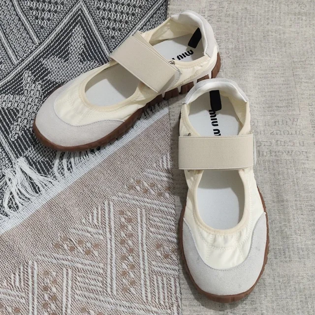 Miu Miu Cream Elastic Strap Kids Mary Jane Sneakers in brown|red Suede from Poshmark