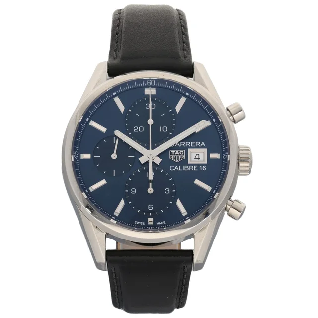 TAG Heuer Carrera CBK2112 41mm Stainless Steel Watch in Leather from H&T