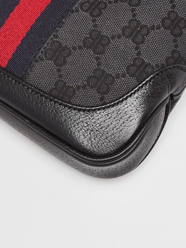 Balenciaga x Gucci Grey/Black Canvas/Leather The Hacker Project 1961 Mini Jackie Bag in Black Canvas from Yoogis, photo 4 of 10