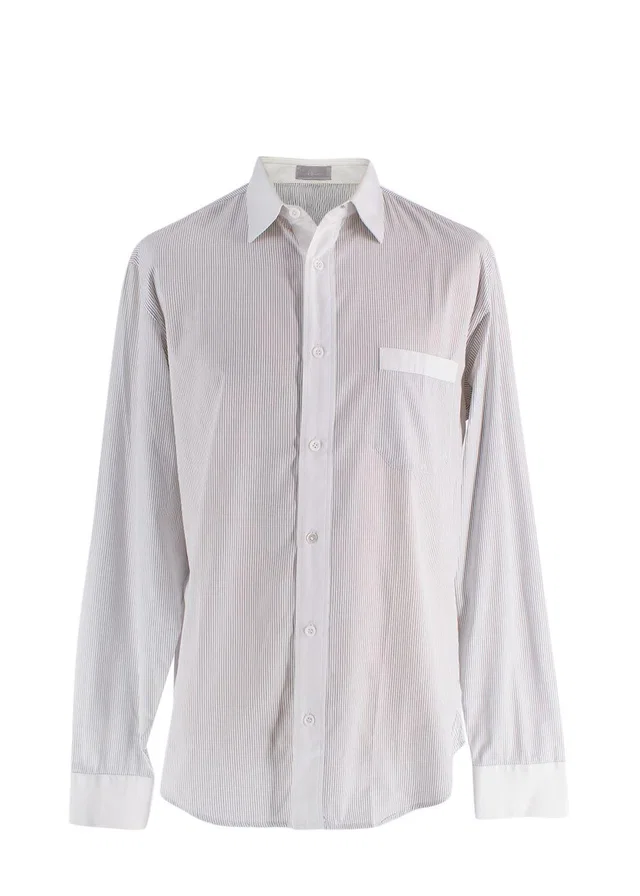 Dior Black and White Pinstripe Shirt in Black from HEWI