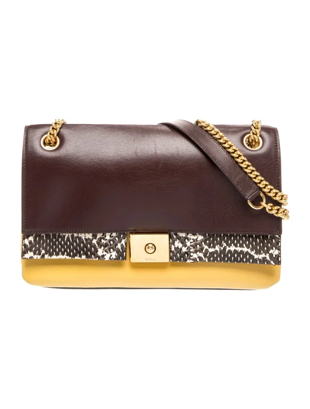 Mulberry Leather Crossbody Bag in red|brown Leather from The RealReal