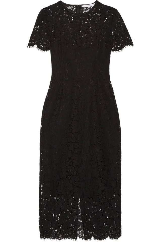 Diane von Furstenberg Carly Corded Guipure Lace Midi Dress from THE OUTNET, photo 1 of 1