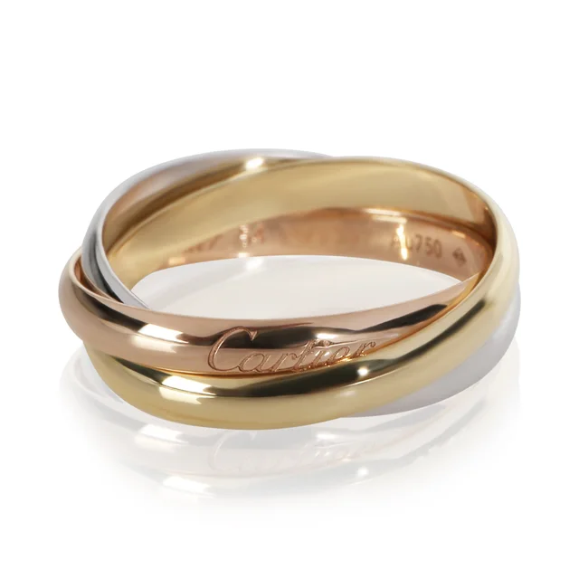 Cartier 3-Tone Gold Small Model Trinity Ring in Gold from myGemma