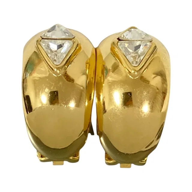 Dior Vintage Stone Earrings, Gp Gold Color in gold from Poshmark