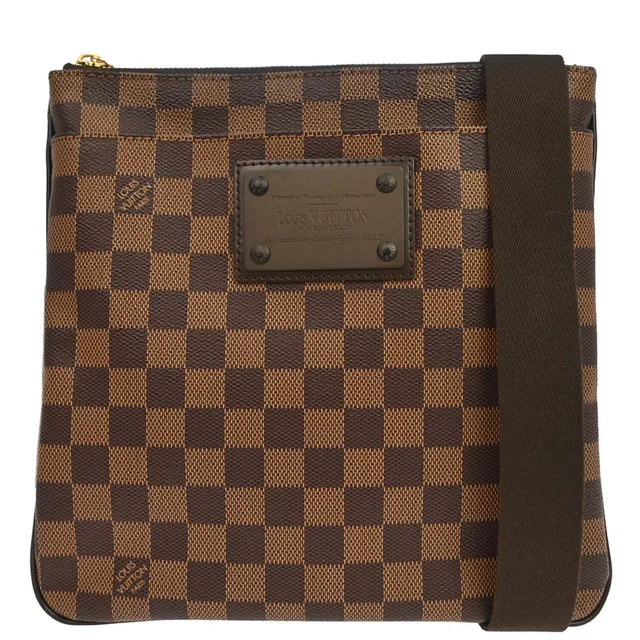 Louis Vuitton 2010 Damier Pochette Plate Brooklyn Shoulder Bag N41100 in Canvas from AMORE Vintage Tokyo