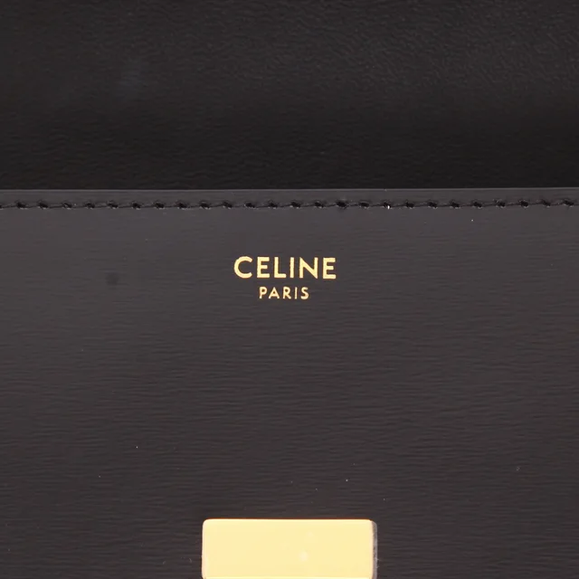 Celine Claude handbag in Black Leather from Collector Square, photo 3 of 4