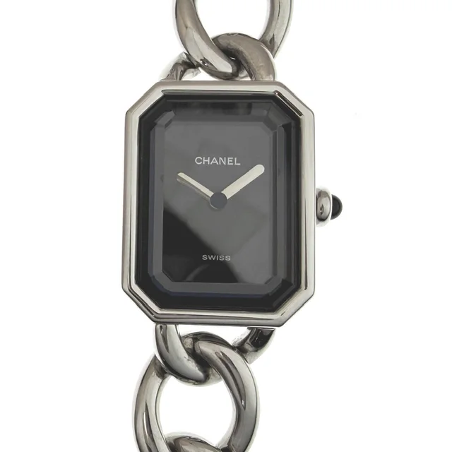 Chanel Watch Premiere M SS Black Dial Quartz in Black Leather from The Reluxe