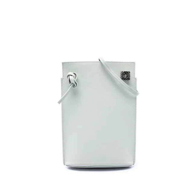 White LOEWE Calfskin Dice Pocket Crossbody in White Calfskin from Designer Revival