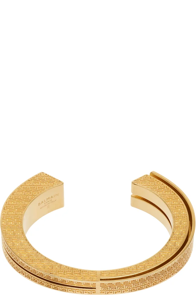 BALMAIN 3D PB Bangle Bracelet, photo 2 of 2 from SSENSE