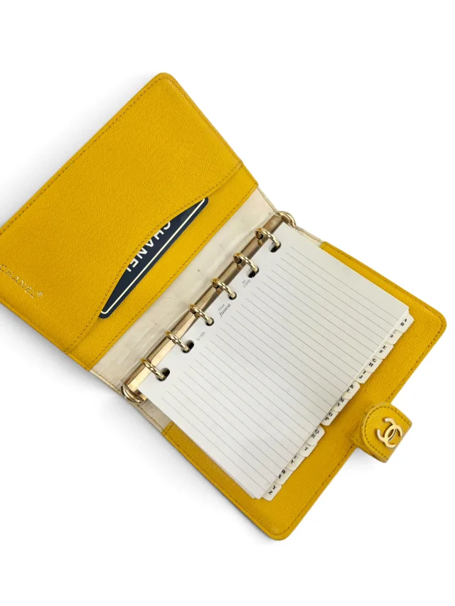 Chanel Vintage Small Yellow Agenda Cover in Yellow Leather from Season 2 Consign, photo 7 of 8