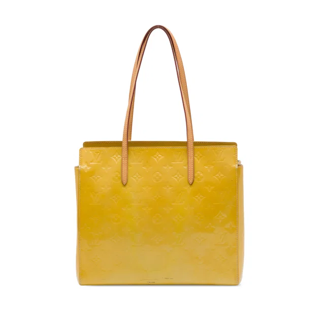Yellow Louis Vuitton Monogram Vernis Catalina East West Tote Bag in Yellow Leather from Designer Revival
