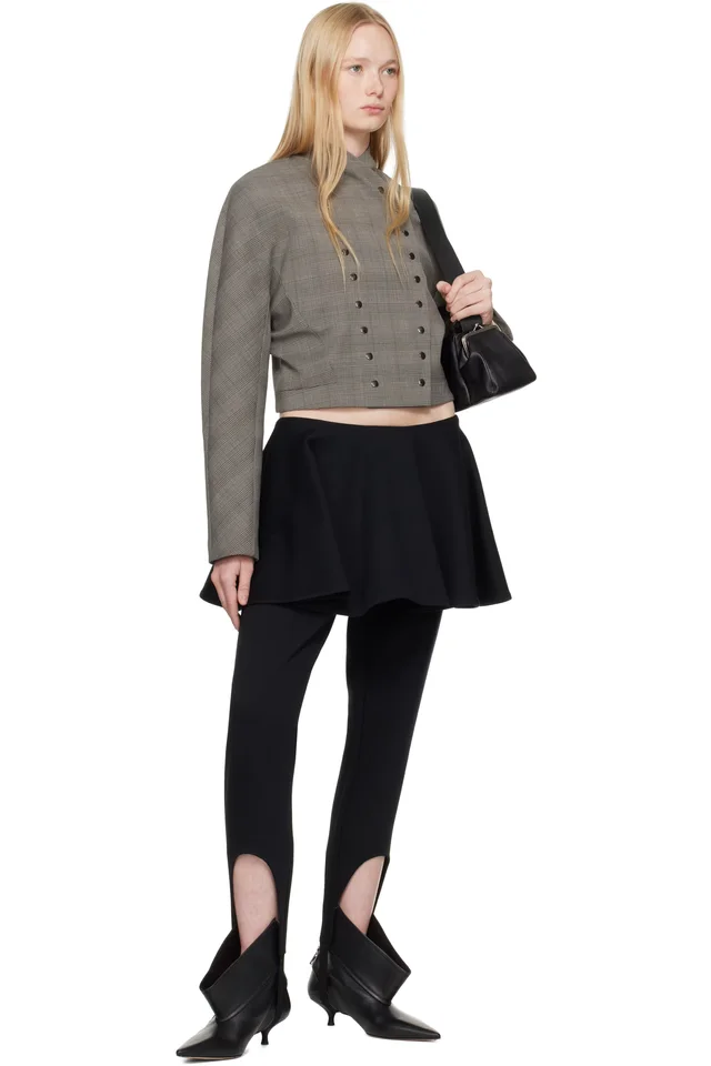 FIDAN NOVRUZOVA Black Ashlyn Stirrup Skirt Leggings, photo 4 of 4 from SSENSE